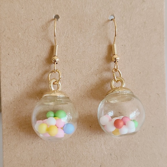 Gumball Machine Dangle Earrings Fun Whimsical Quirky Trendy Women's NWOTJewelry - Picture 1 of 4